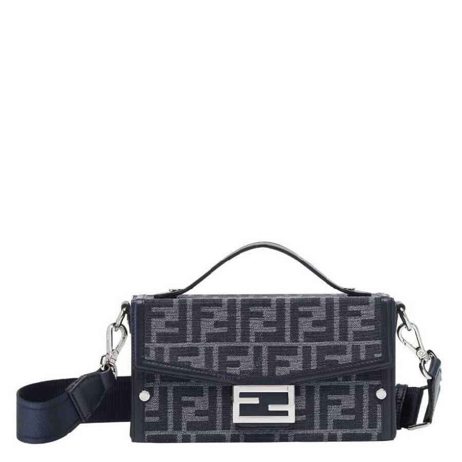 Fendi Fendi Double Baguette FF Jacquard Crossbody Bag
