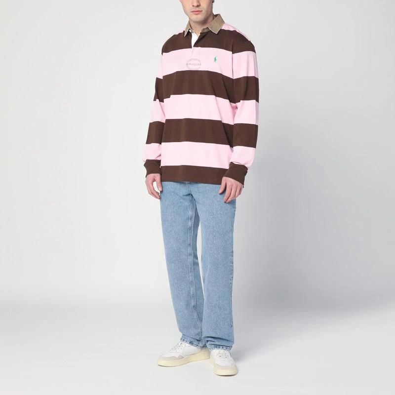 Ralph Lauren Pink/brown striped cotton polo 2