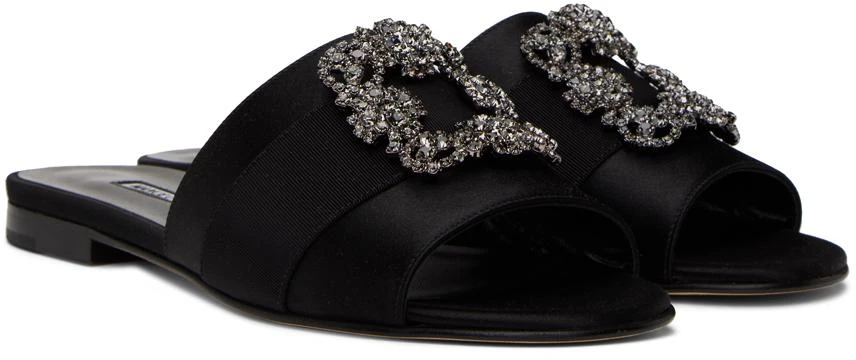 Manolo Blahnik Black Martamod Sandals 4