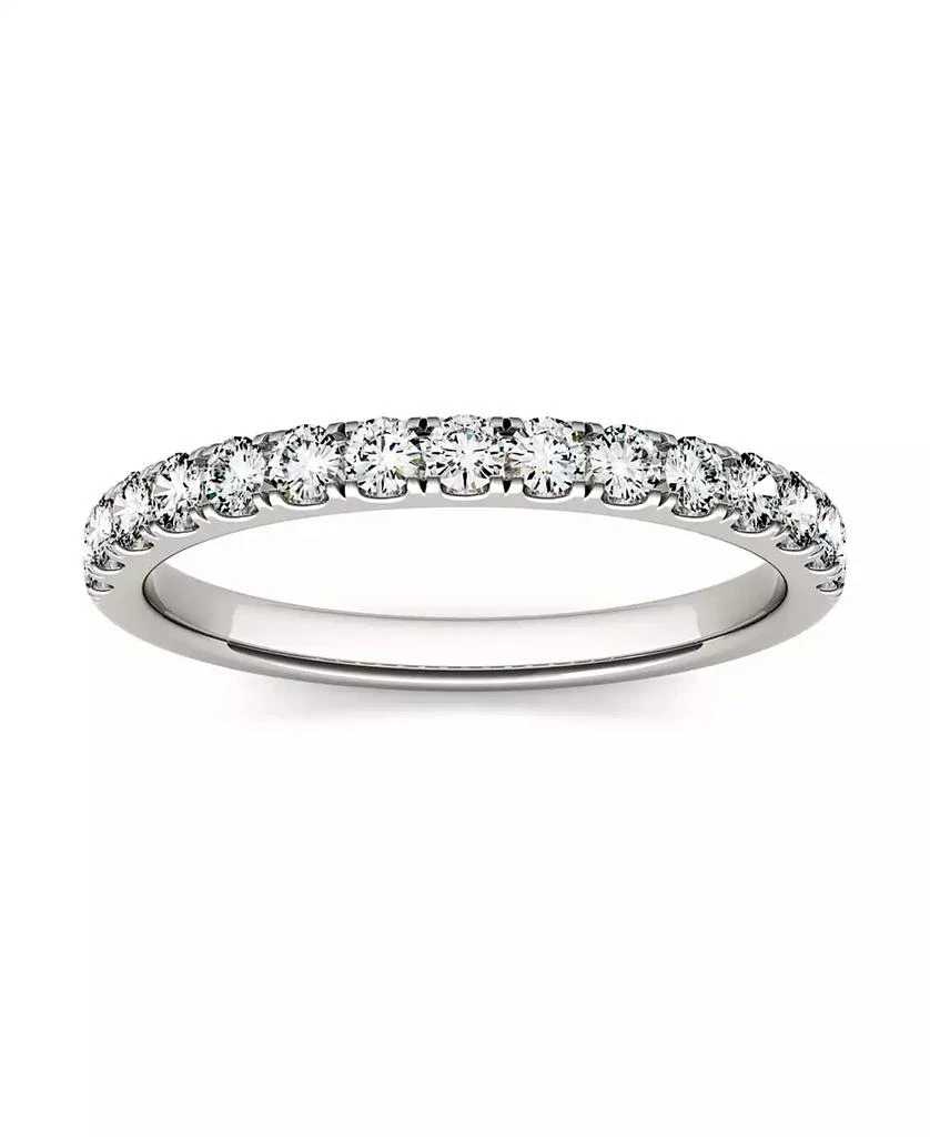 Charles & Colvard Moissanite Wedding Band (3/8 ct. t.w. Diamond Equivalent) in 14k White or Yellow Gold 4