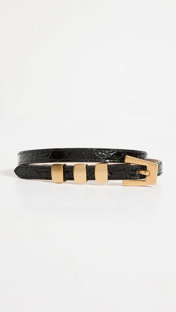 by FAR Vic Black Circular Croco Embossed Leather 1