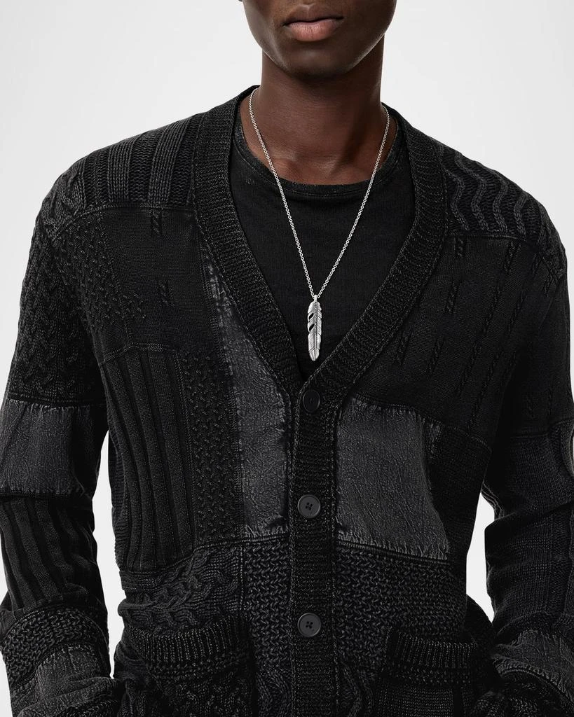 John Varvatos Men's Francis Patchwork Cardigan 6
