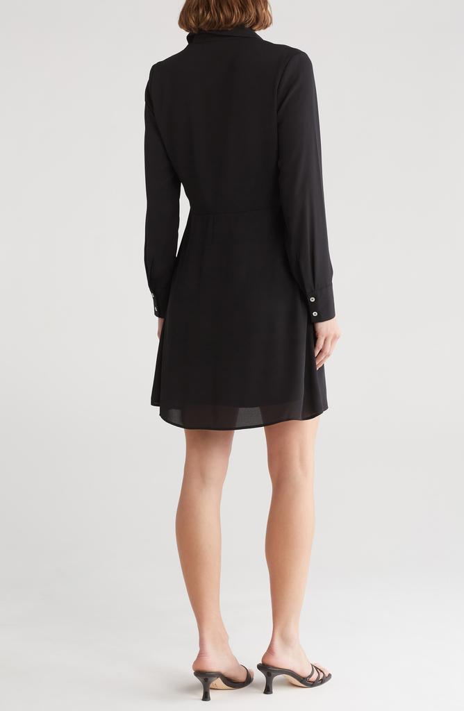 DR2 by Daniel Rainn Gathered Front Long Sleeve Shirtdress