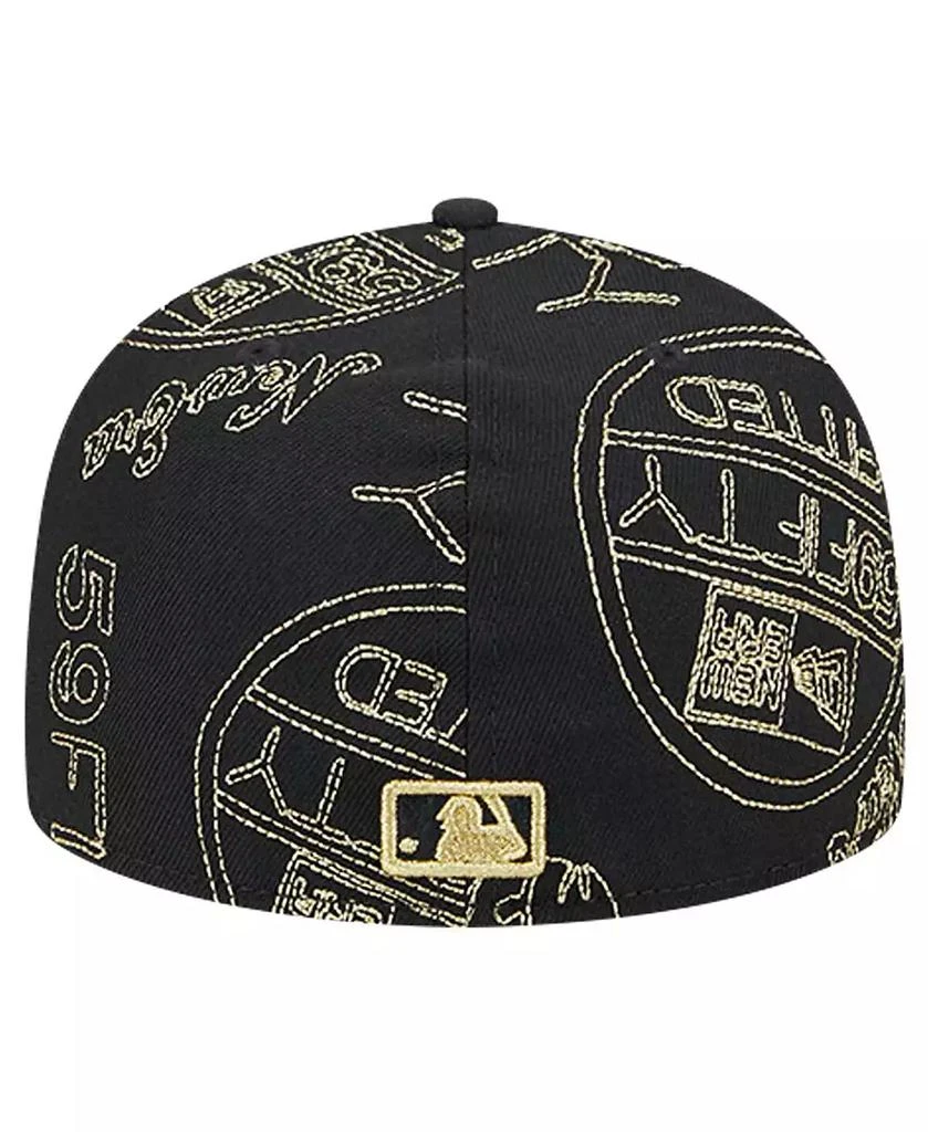 New Era Men's Black New York Mets 59FIFTY Day Allover Fitted Hat 4