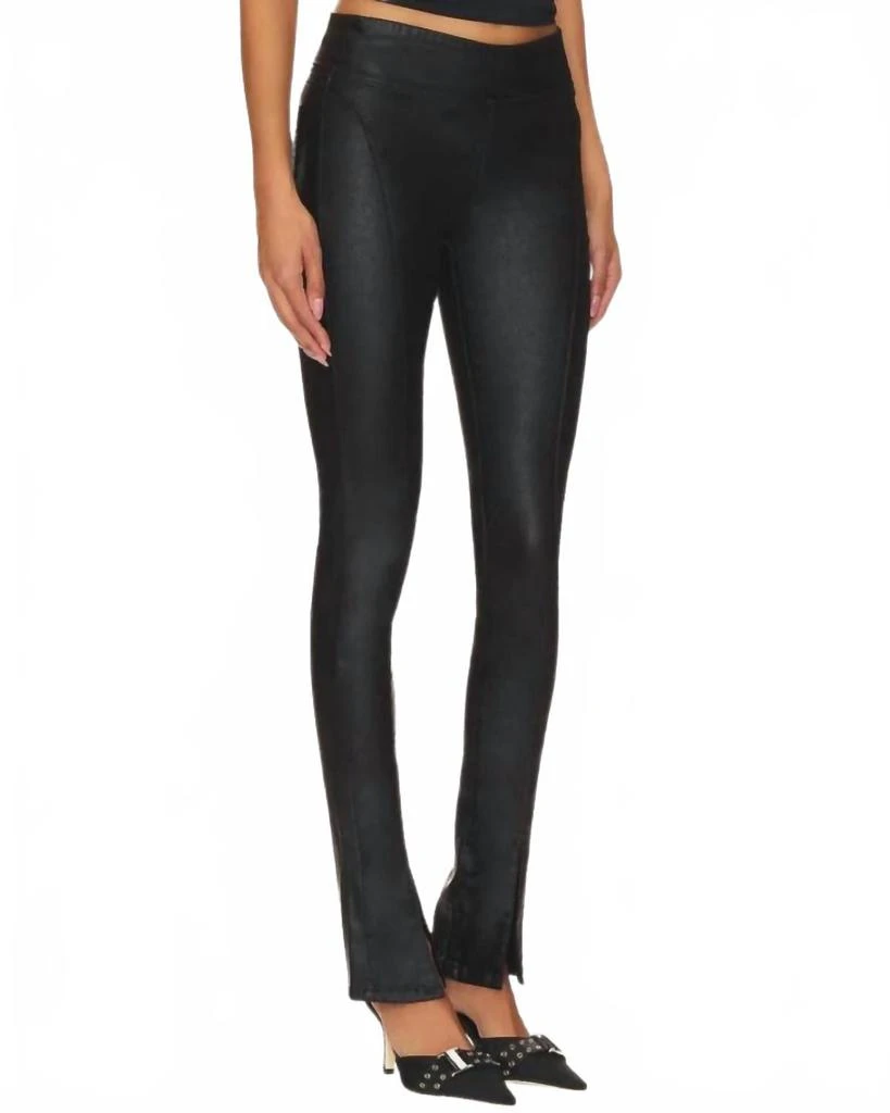 Free People Coated Double Dutch Pull-On Denim In Ethereal Black