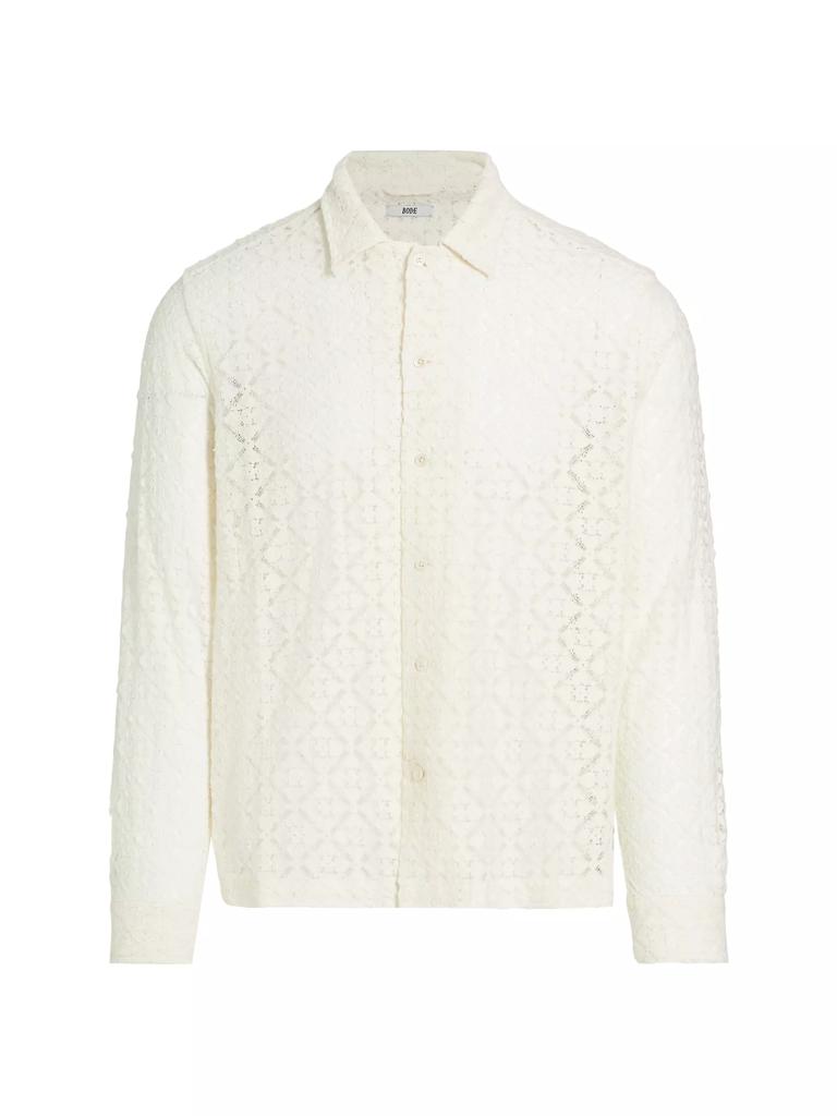 Bode Tile Lace Button-Front Shirt