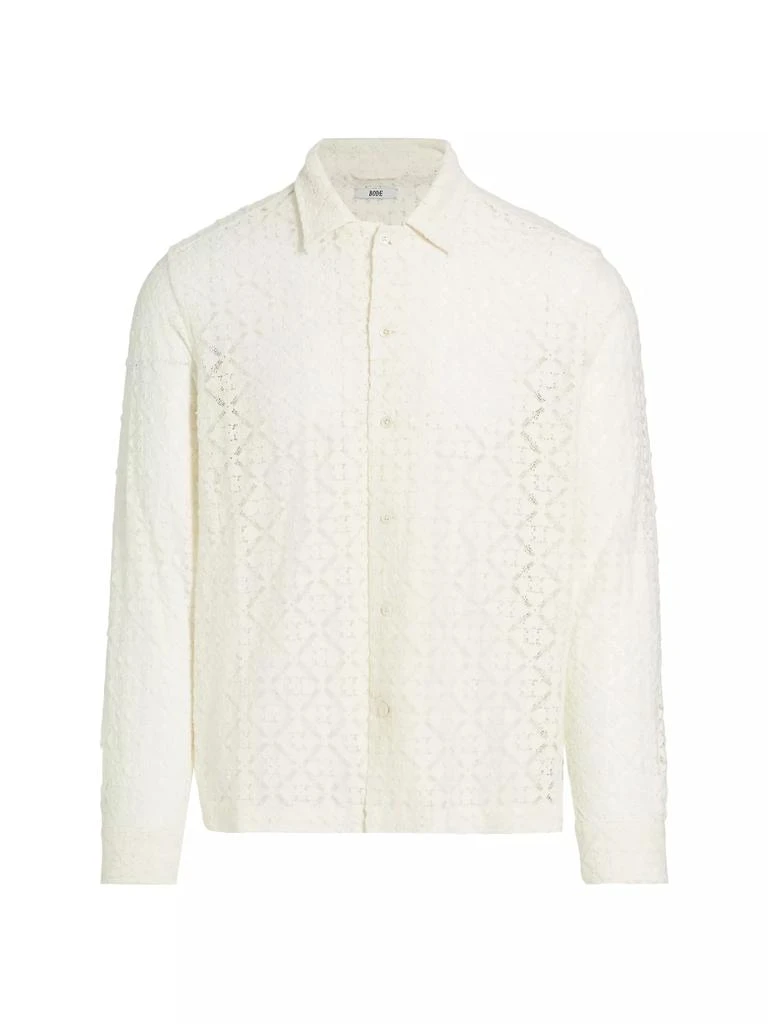 Bode Tile Lace Button-Front Shirt 1