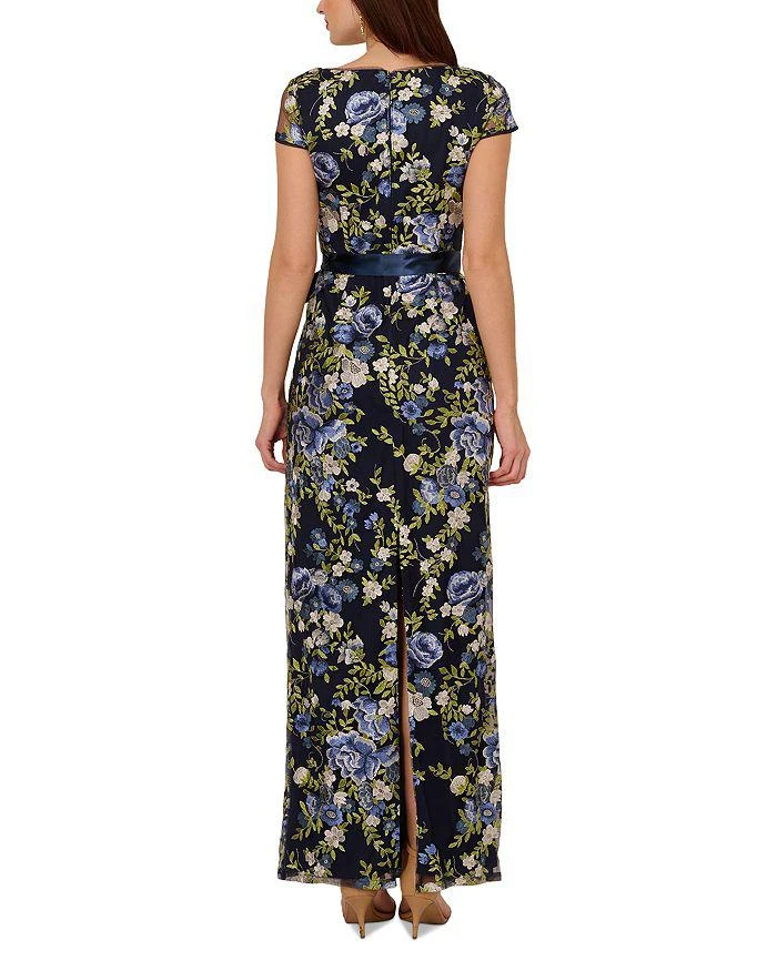 Adrianna Papell Cascading Floral Column Gown 2