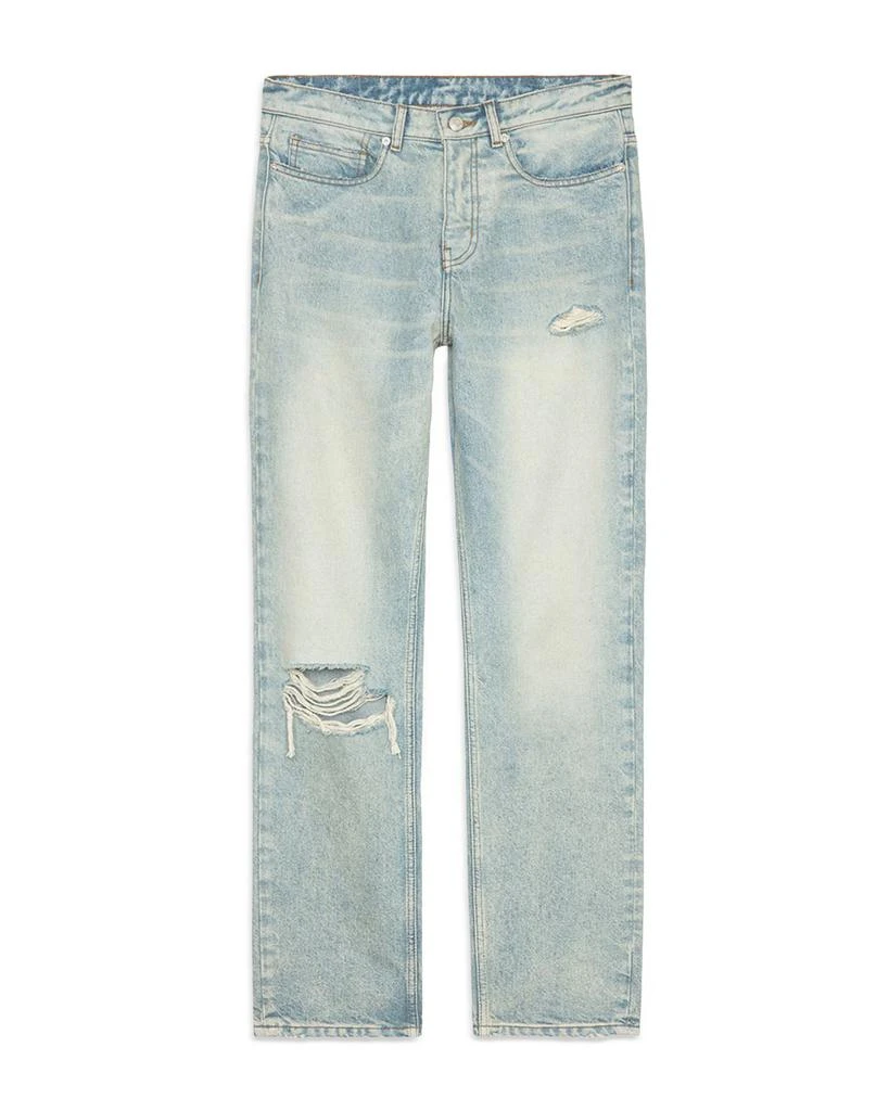 ZADIG & VOLTAIRE John Distressed Straight Fit Jeans in Light Blue 7
