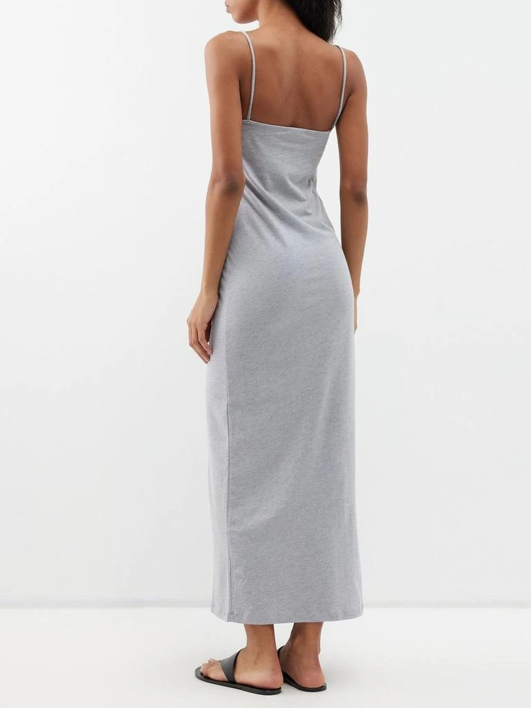 Raey Square-neck cotton-blend jersey slip dress 5