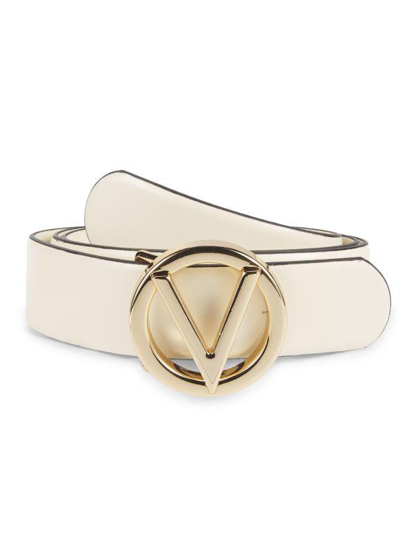 Mario Valentino Slim Leather Belt