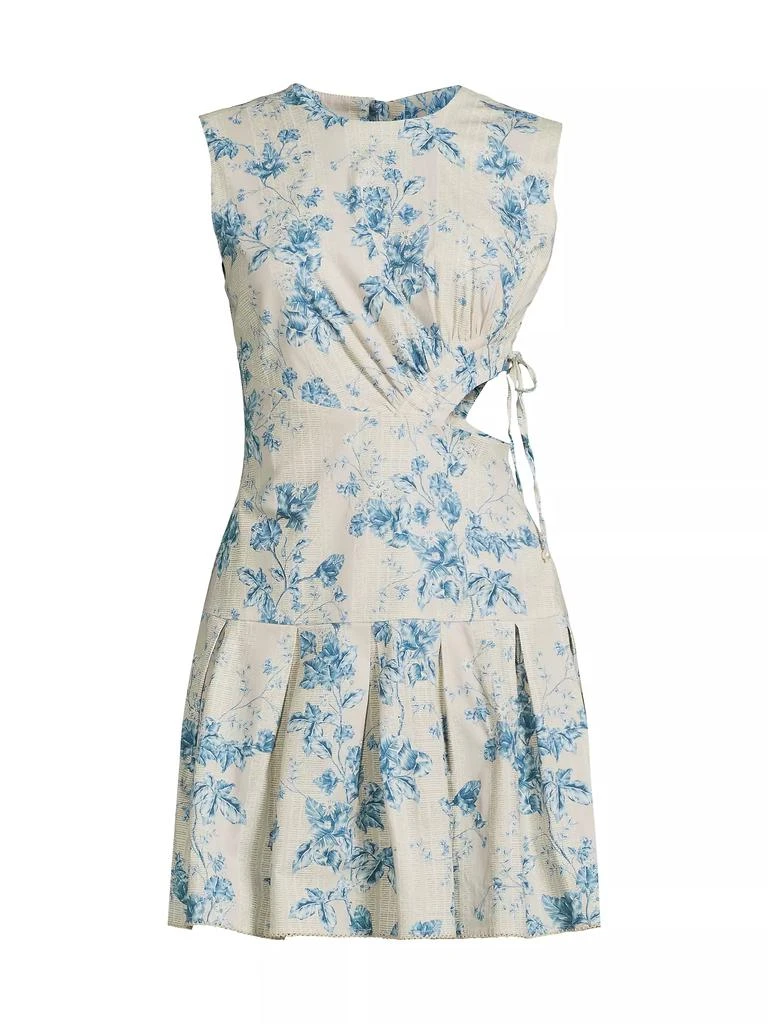 Agua by Agua Bendita Otoño Cut-Out Pleated Minidress 1