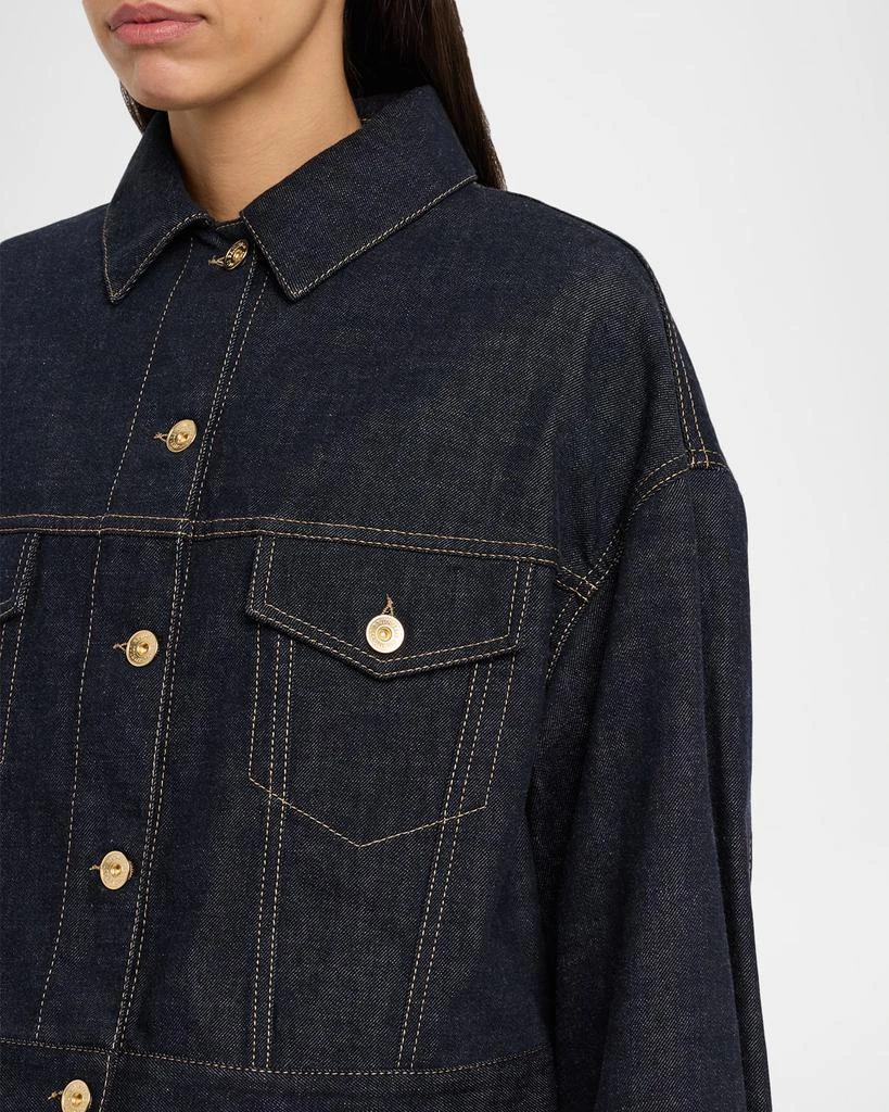 Brunello Cucinelli Oversized Crop Denim Jacket 5