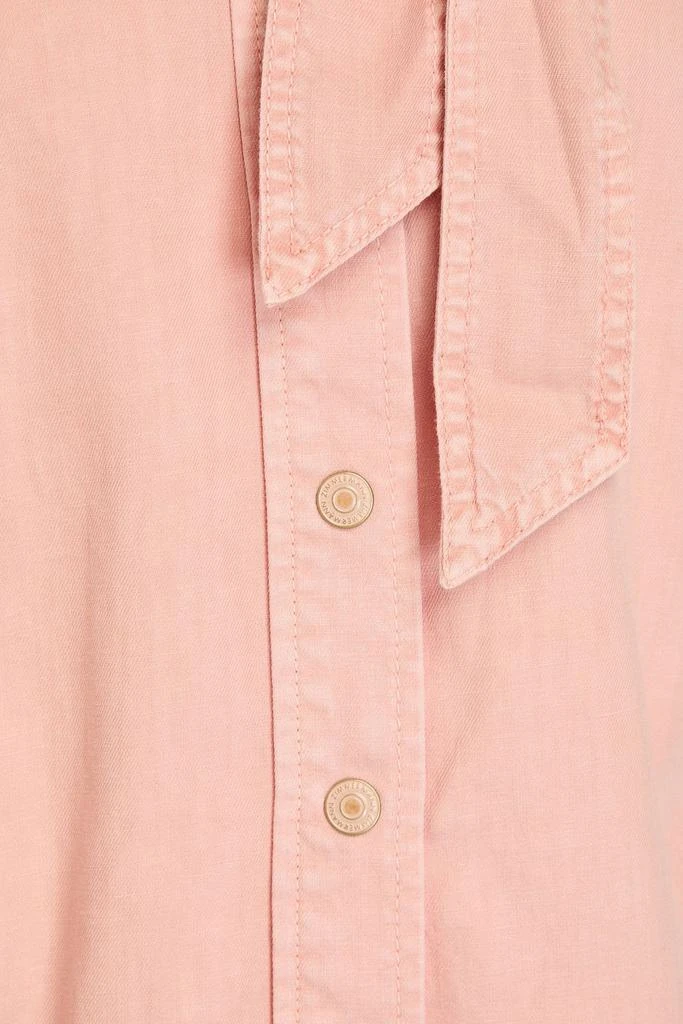 Zimmermann Pussy-bow cotton and linen-blend shirt 4