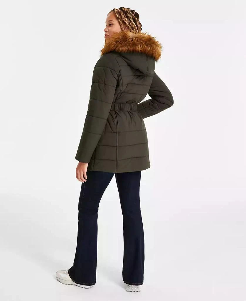 Maralyn & Me Juniors' Faux-Fur-Trim Hooded Puffer Coat 2