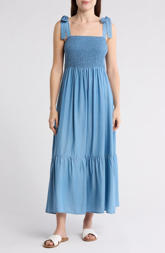 Blu Pepper Tie Shoulder Midi Dress