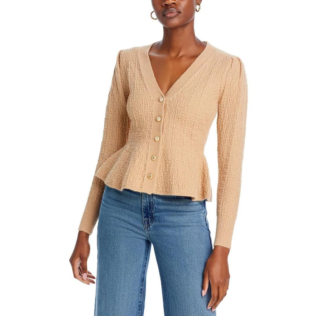 Line & Dot Womens Knit Peplum Cardigan Sweater 1