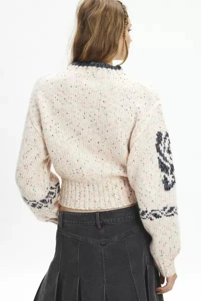 BDG BDG Noelle Patterned Knit Mockneck Pullover Sweater 4