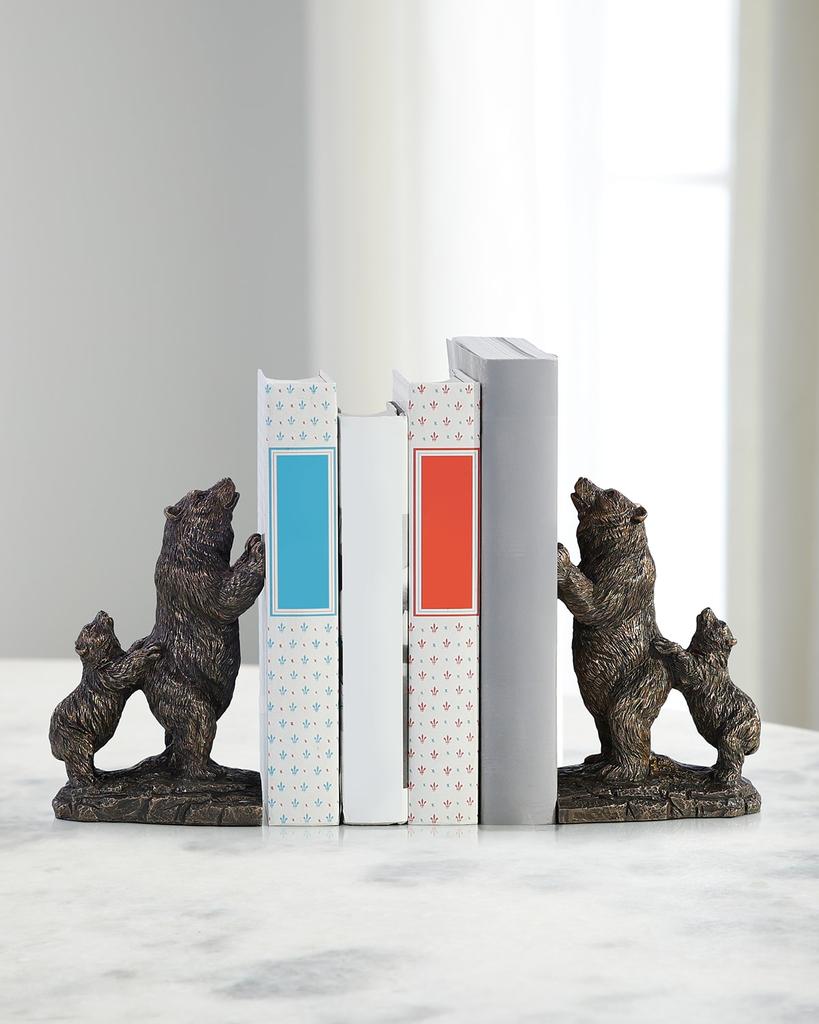 John Richard Ursine Bookends, Set of 2