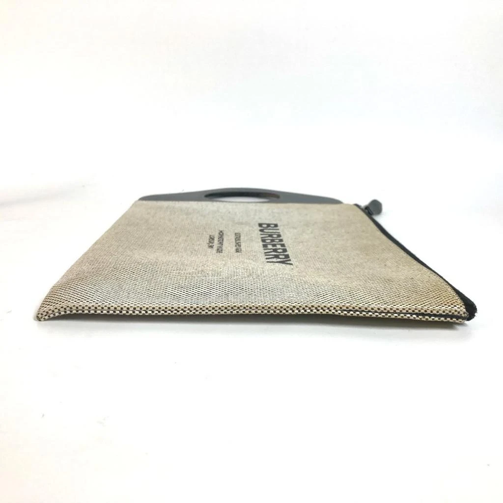 Burberry Canvas Leather Clutch Bag Handbag (Pre-Owned) 3