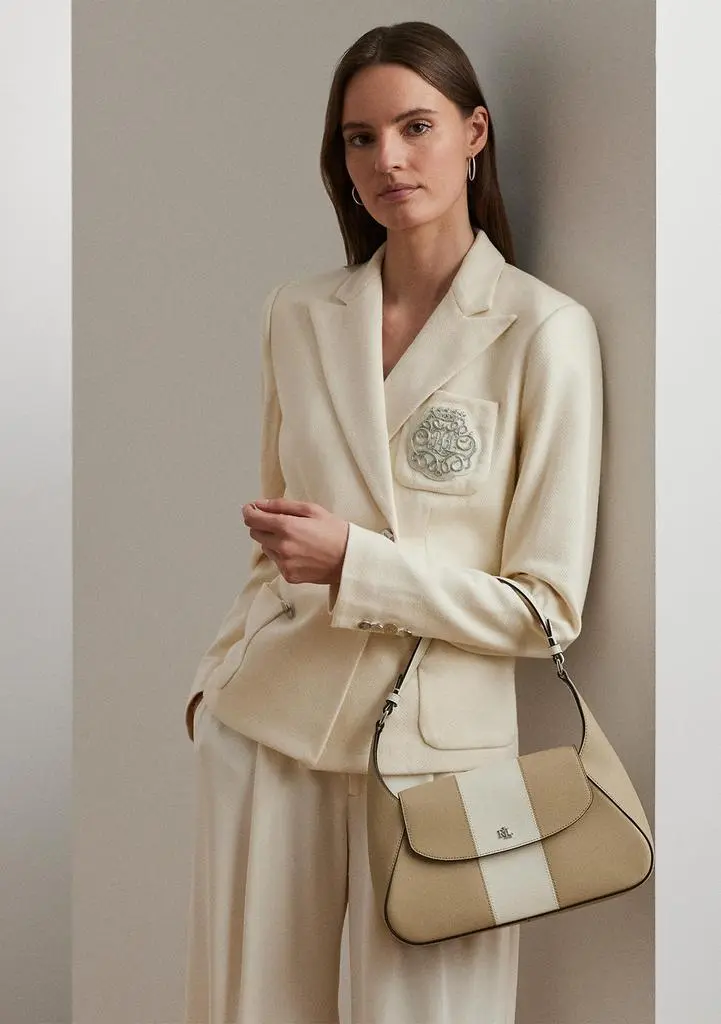 Ralph Lauren Two-Tone Medium Schylar Shoulder Bag