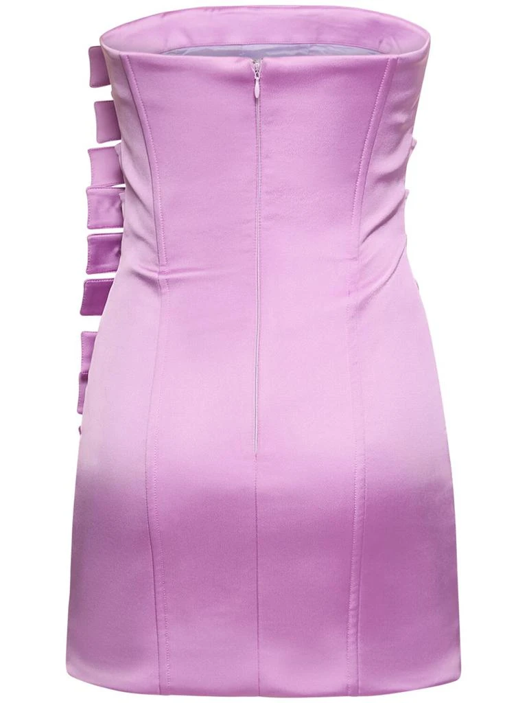 GIUSEPPE DI MORABITO Satin Strapless Dress W/buckle Straps 4