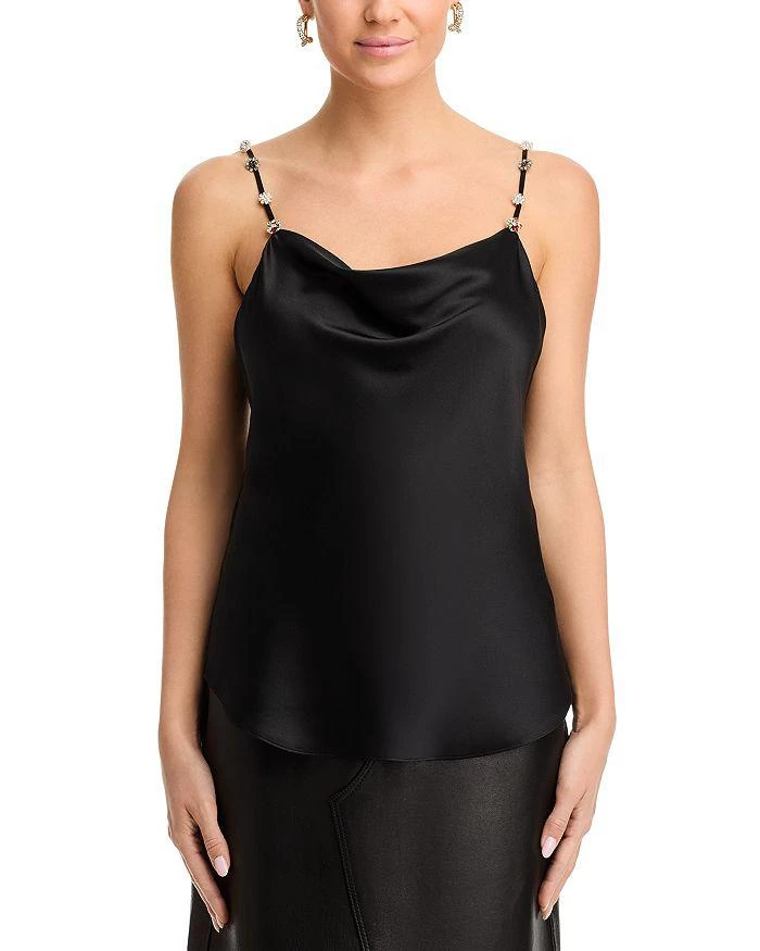 Cinq à Sept Bohemian Rhinestone Marta Silk Cami Top 6