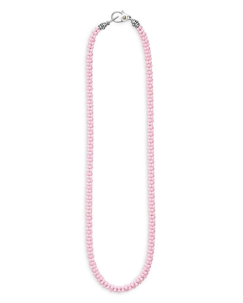 LAGOS Sterling Silver Pink Caviar Ceramic Rope Necklace, 18" 3