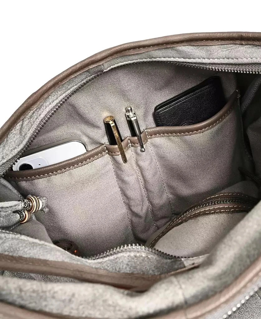 OLD TREND Women's Genuine Leather Dorado Expandable Hobo Bag 2