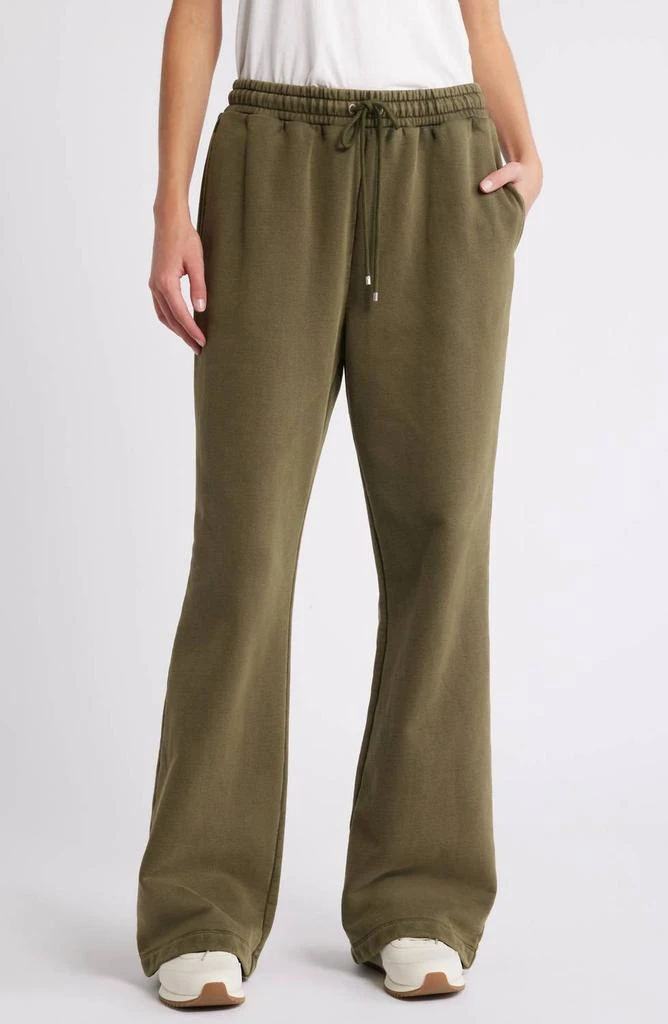 FRAME Wide Leg Track Sweatpants In Surplus 1