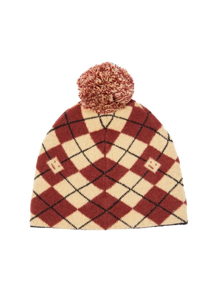 Acne Studios ARGYLE FACE WOOL BLEND BEANIE 2