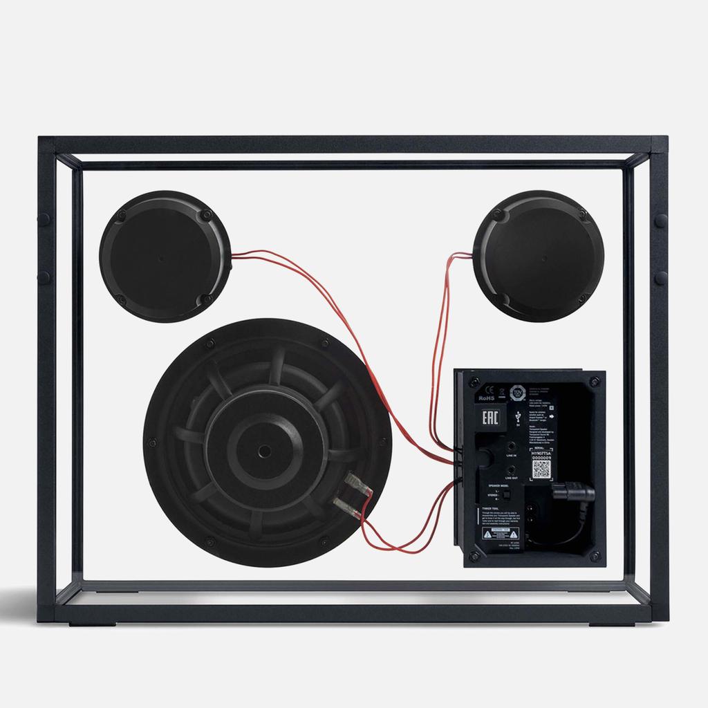 Transparent Large Speaker - Black and Red