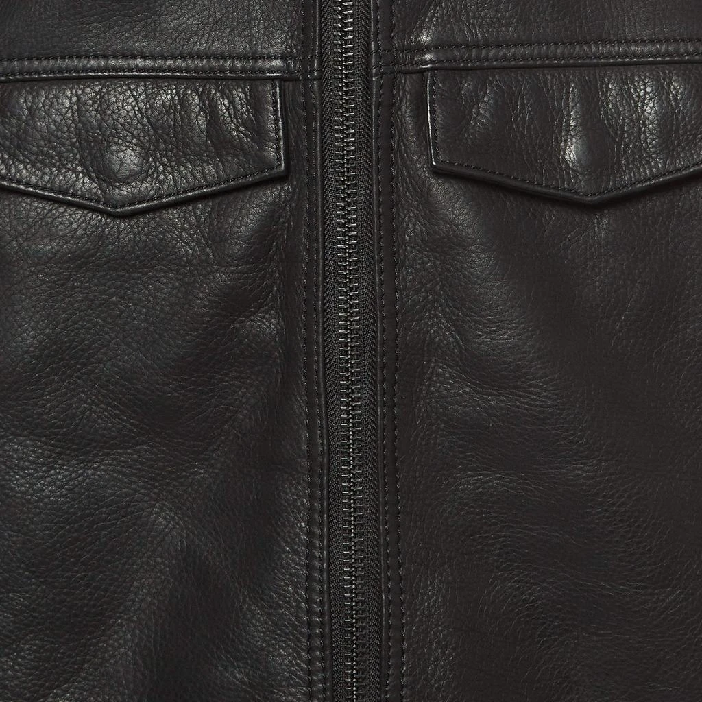ZADIG & VOLTAIRE Zadig & Voltaire Black Leather Zip Front Jacket XS 4