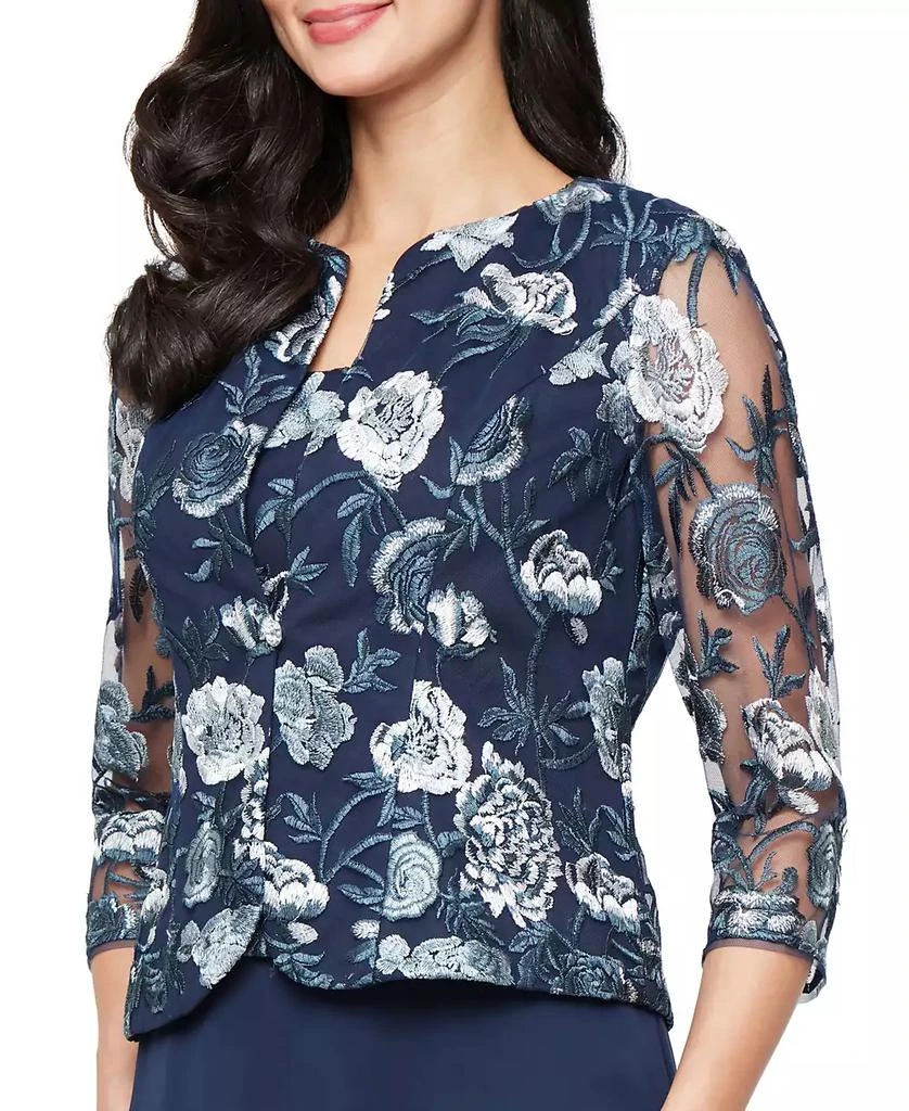 Alex Evenings Petite Stretch Tulle Jacket Dress 3