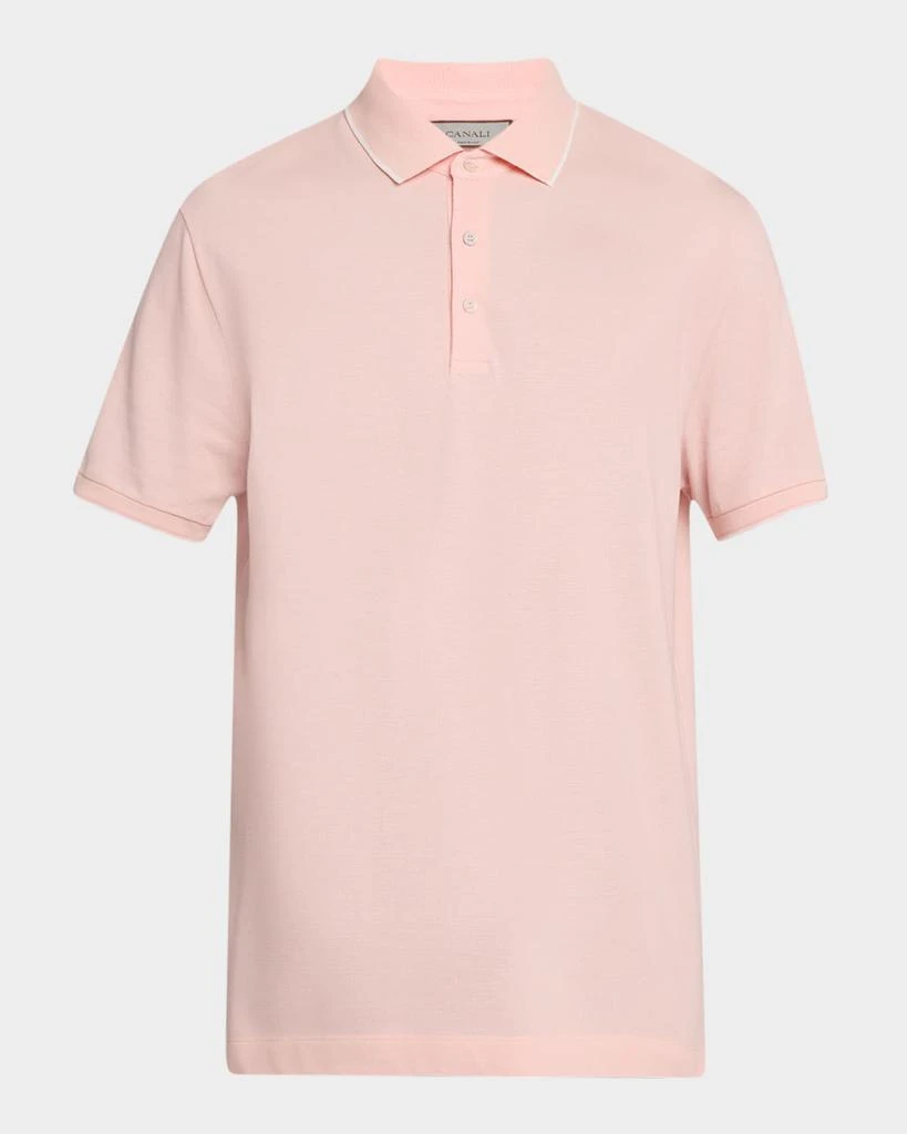 Canali Men's Two-Tone Short-Sleeve Polo Shirt 1