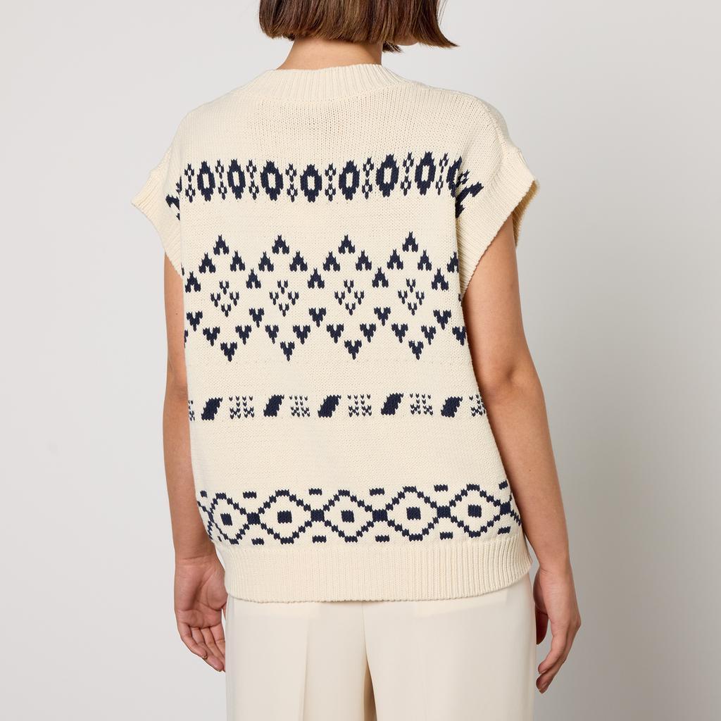 BTS Holiday Collection KNIT VEST Mサイズ ケーブルニットベスト（Ecru）|Sunspel