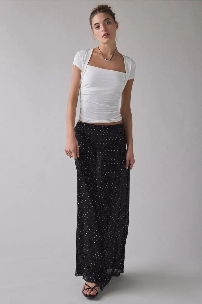 Urban Outfitters UO Claire Cropped Cap Sleeve Shrug Top