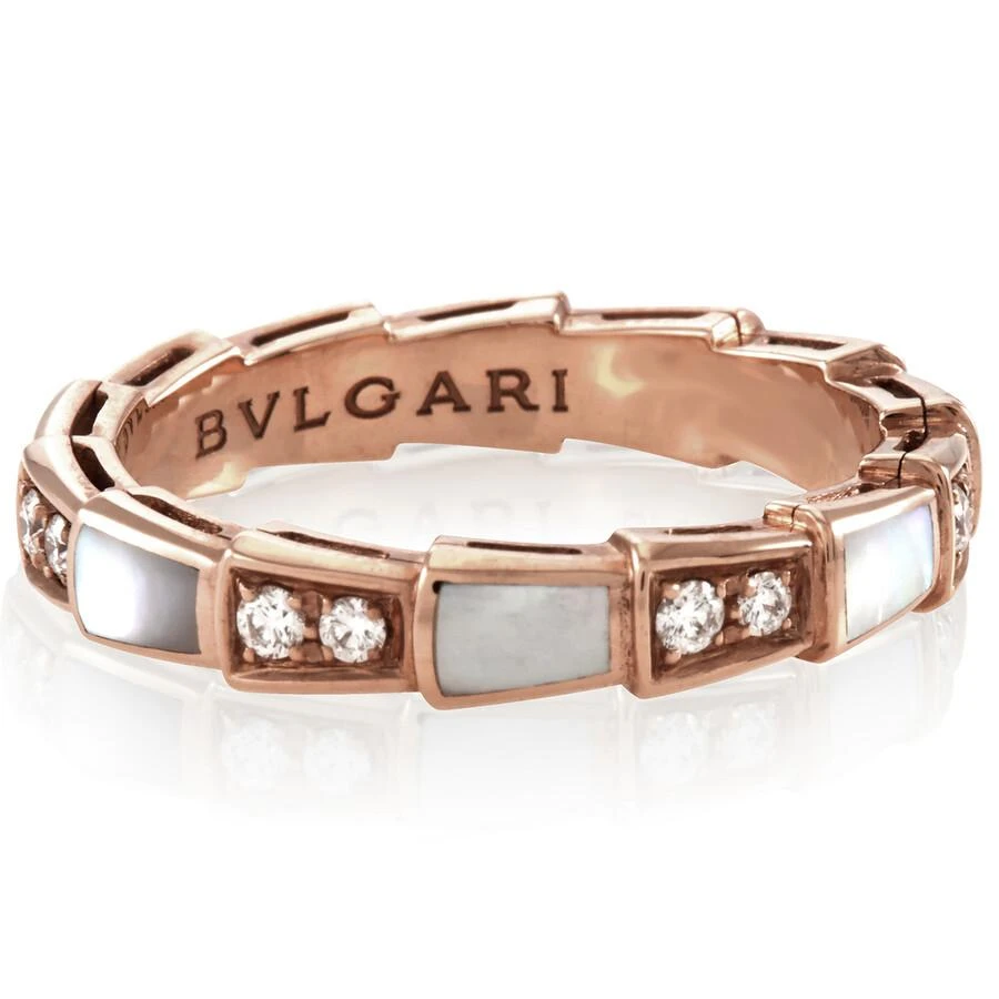 BVLGARI Serpenti Viper 18k Rose Gold 0.21 CT 1 Band Ring 2