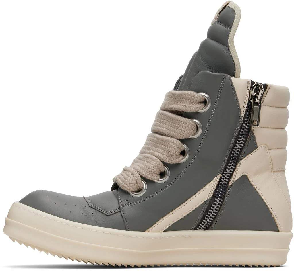Rick Owens Gray Concordians Jumbolace Geobasket Sneakers 3
