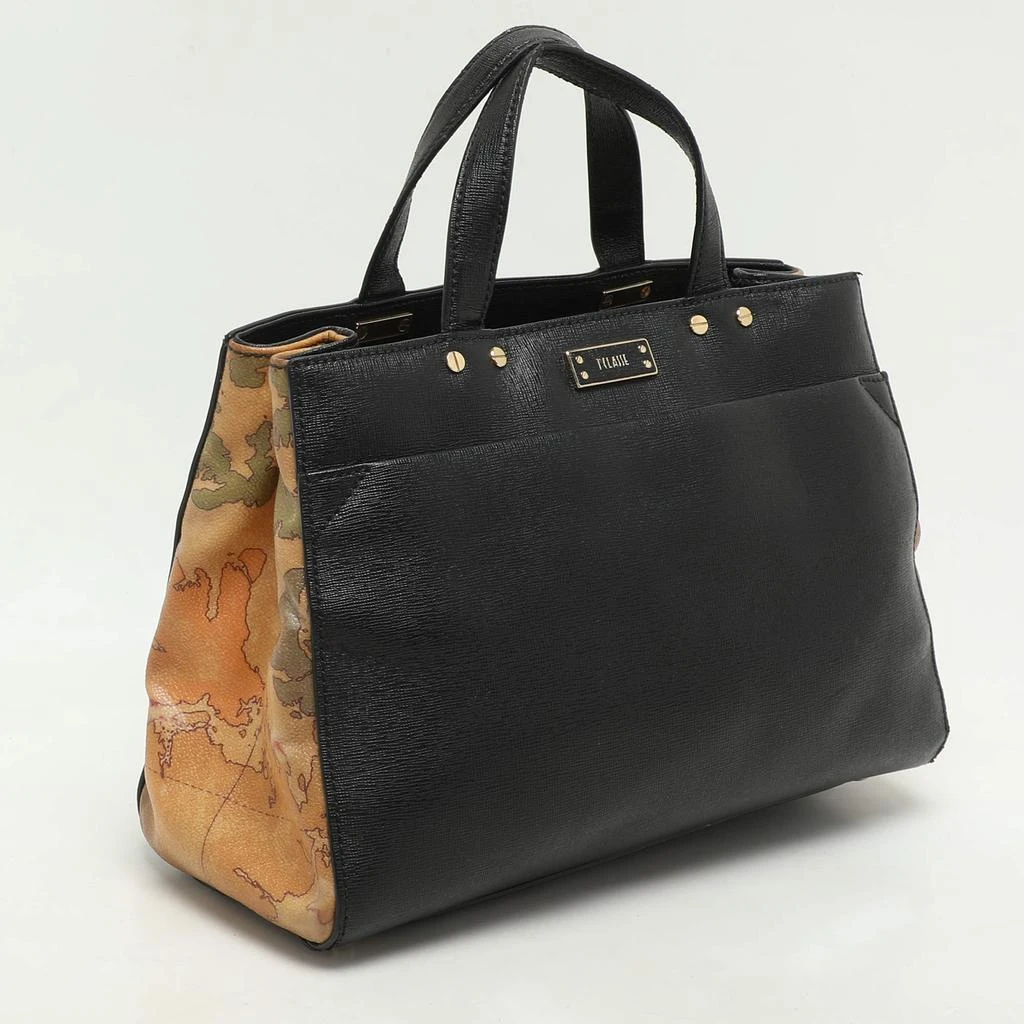 Alviero Martini Alviero Martini 1A Classe Black Coated Canvas and Leather Satchel 3