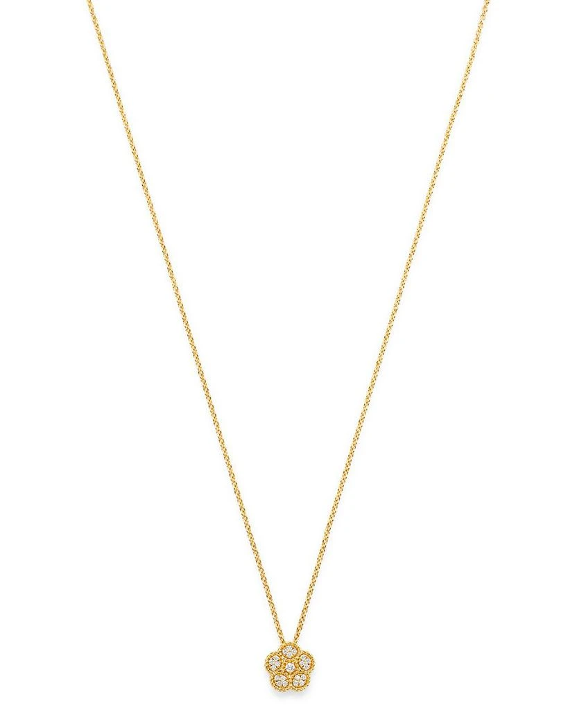 Roberto Coin 18K Yellow Gold Daisy Diamond Pendant Necklace, 17.5" - Exclusive 1