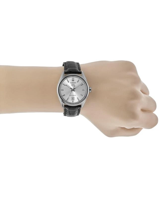 TAG Heuer Tag Heuer Carrera Automatic Silver Dial Black Leather Strap Men's Watch WBN2111.FC6505 3