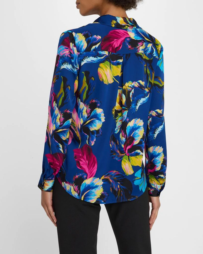 Tahari The Madeline Daphne Floral-Print Silk Blouse 3