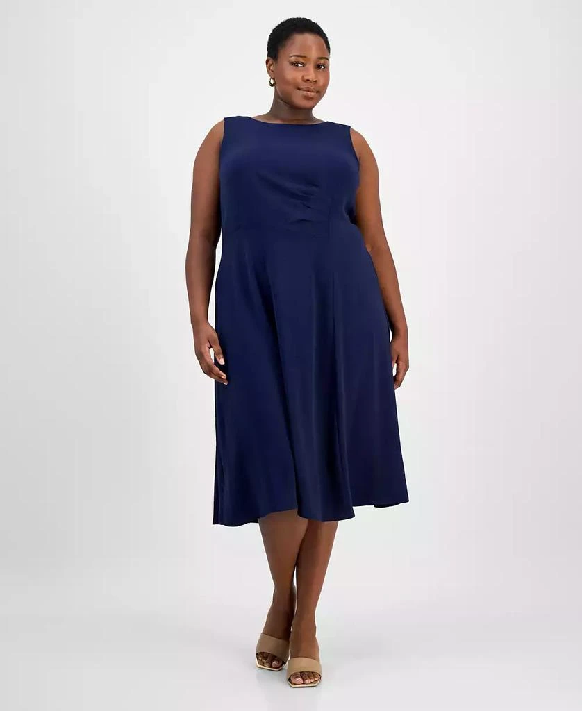 Plus Size Sleeveless Boat-Neck Midi Dress  On Sale Now with Up to 82% Off  | Discover Exclusive Deals & Savings at BeyondStyle  Authentic Connected  dress|women's fashion|dresses with Limited-Time Discounts, Free