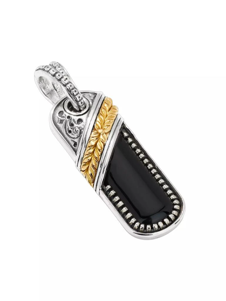 Konstantino Laconia Sterling Silver, 18K Yellow Gold & Onyx Pendant 5