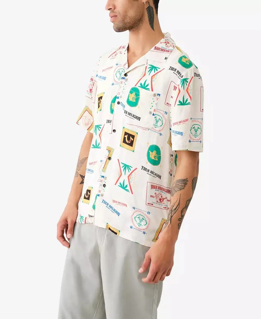 True Religion Men's Short Sleeve Camp Collar Resort Shirt 5
