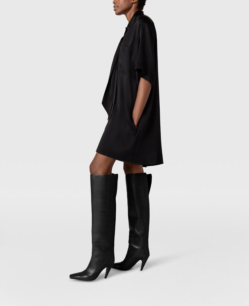 Stella McCartney Stella McCartney - Tie Neck Mini Dress, Woman, Black, Size: 42