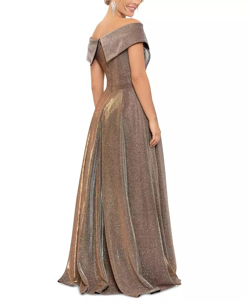 XSCAPE Women's Off-The-Shoulder Sequin-Knit Fit & Flare Gown 2