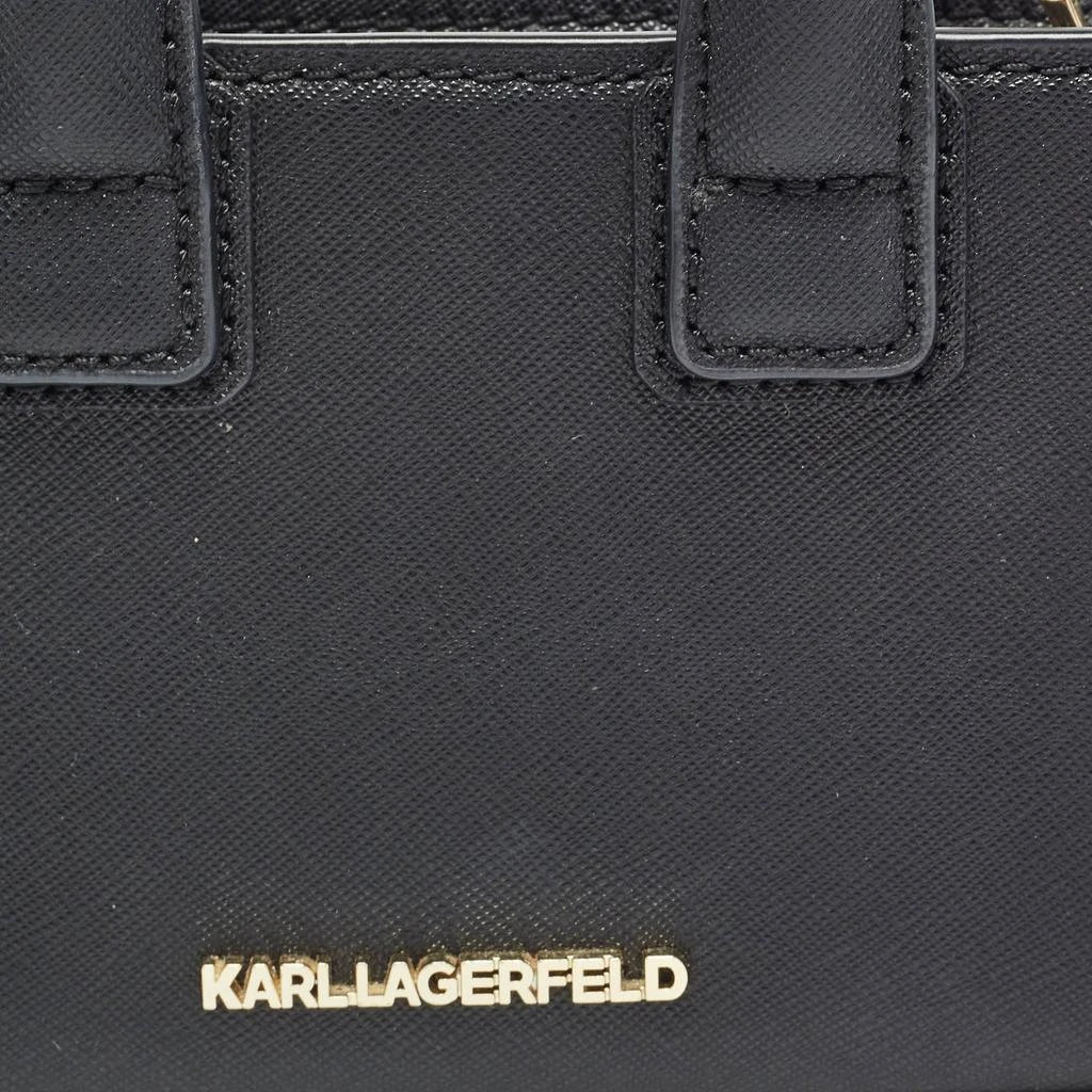 Karl Lagerfeld Paris Black Saffiano Leather Micro K Klassik Tote 4