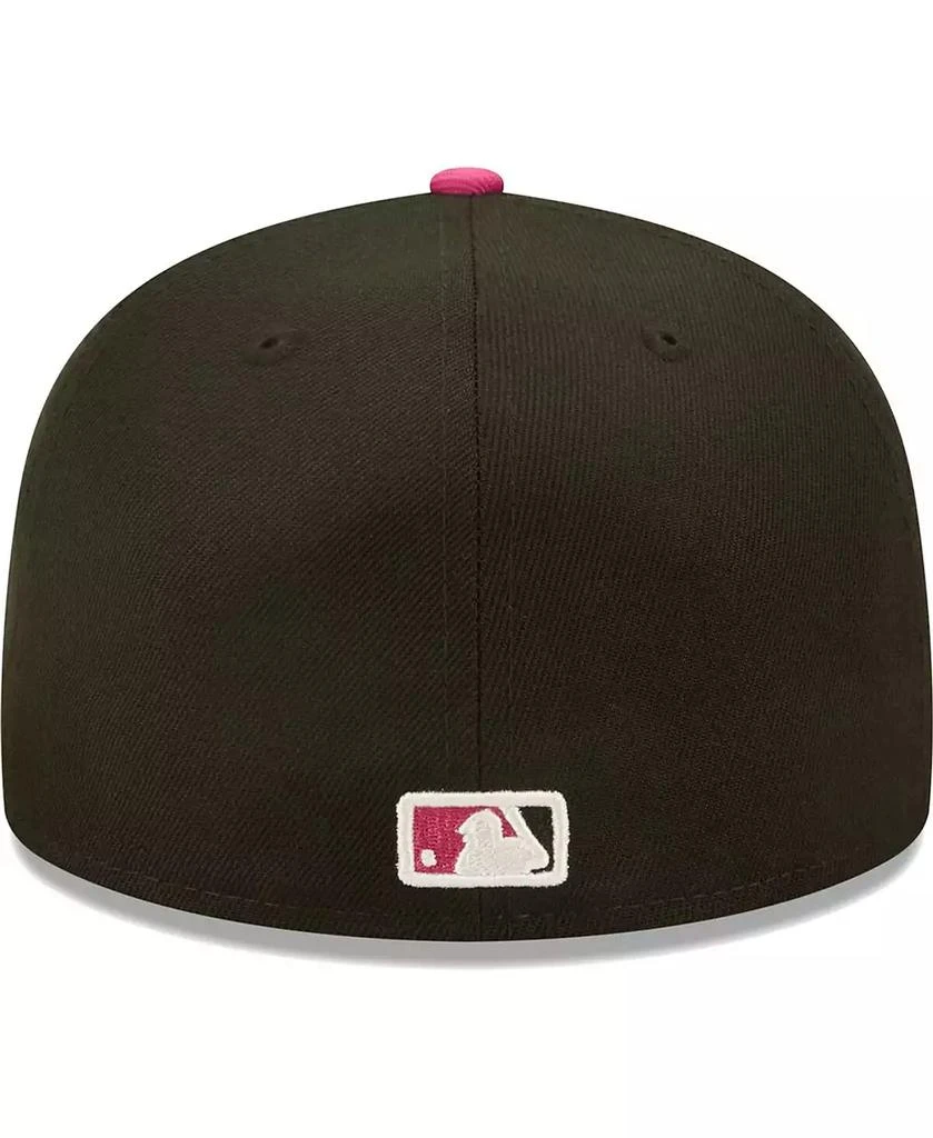 New Era Men's Black, Pink Los Angeles Dodgers 1981 World Series Champions Passion 59FIFTY Fitted Hat 2